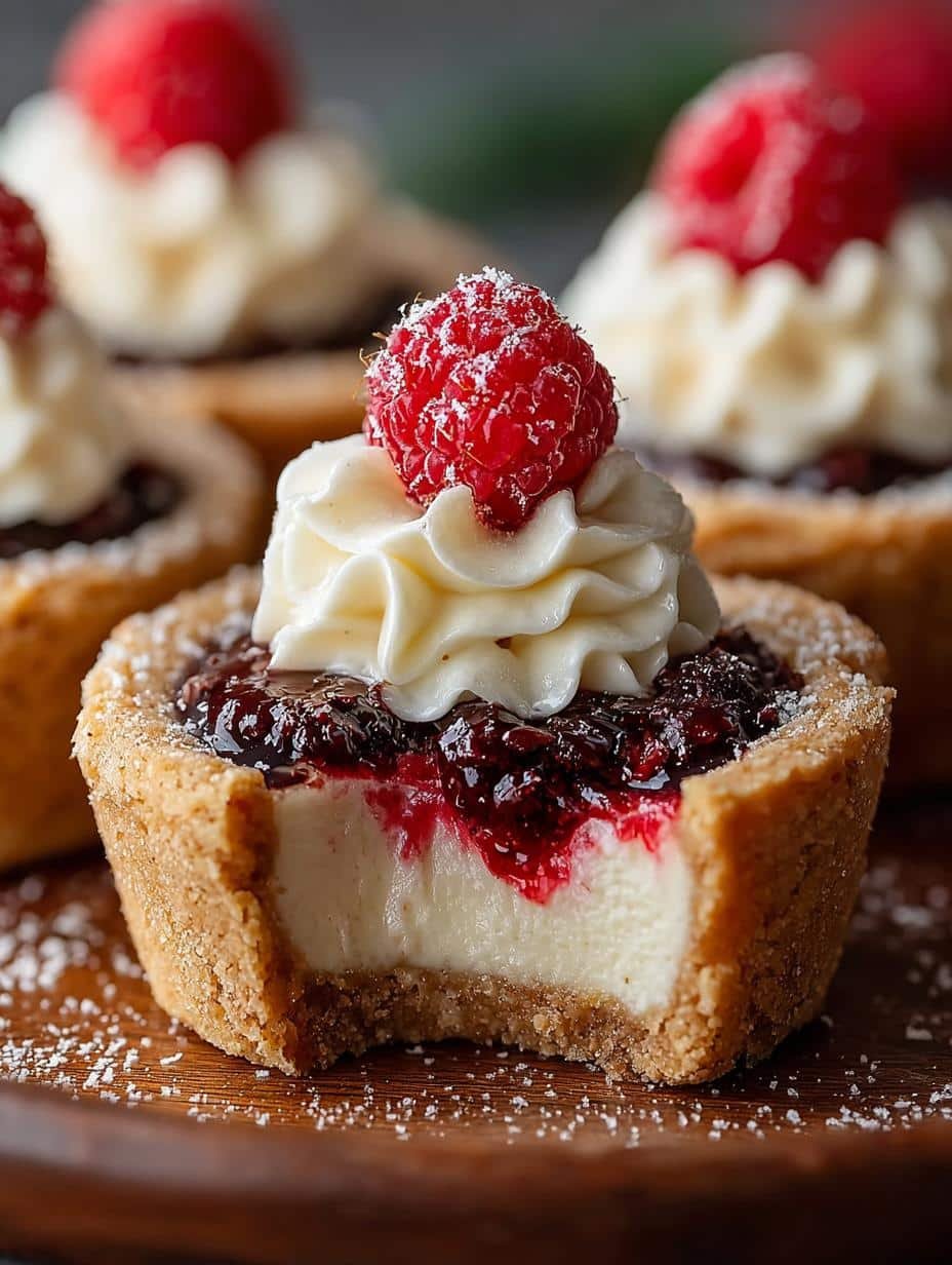 Irresistible Raspberry Cheesecake Cookie Cups fresh from the oven on a cooling rack