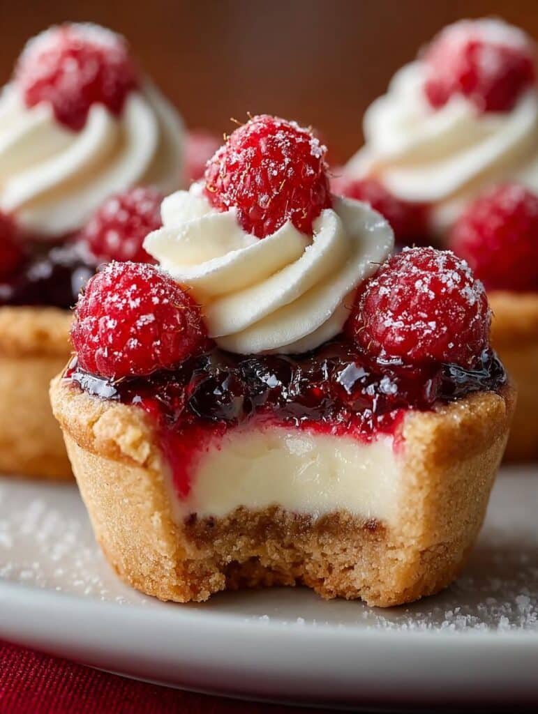Raspberry Cheesecake Cookie Cups