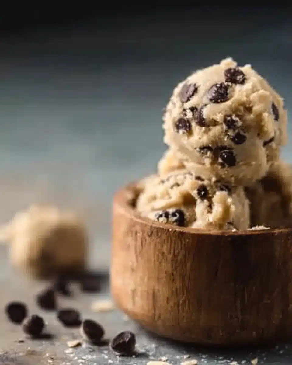 Chocolate chip edible cookie dough for one [3 variations]