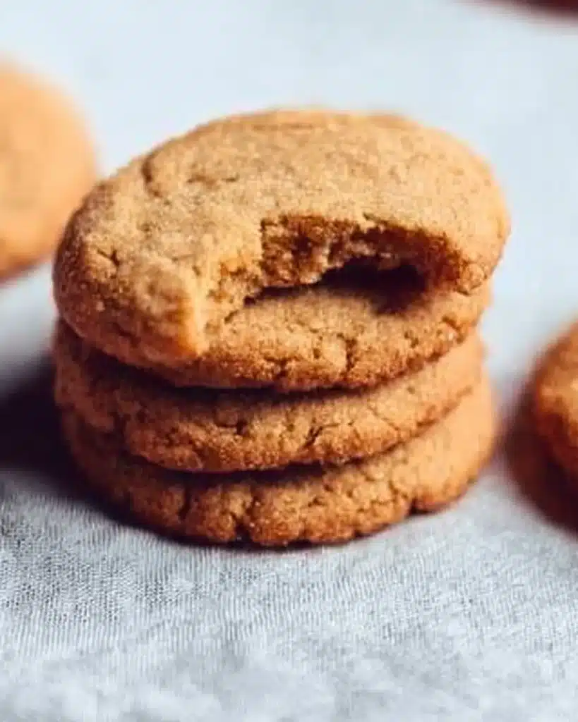 Batch of easy 3 ingredient brown sugar cookies on a baking tray