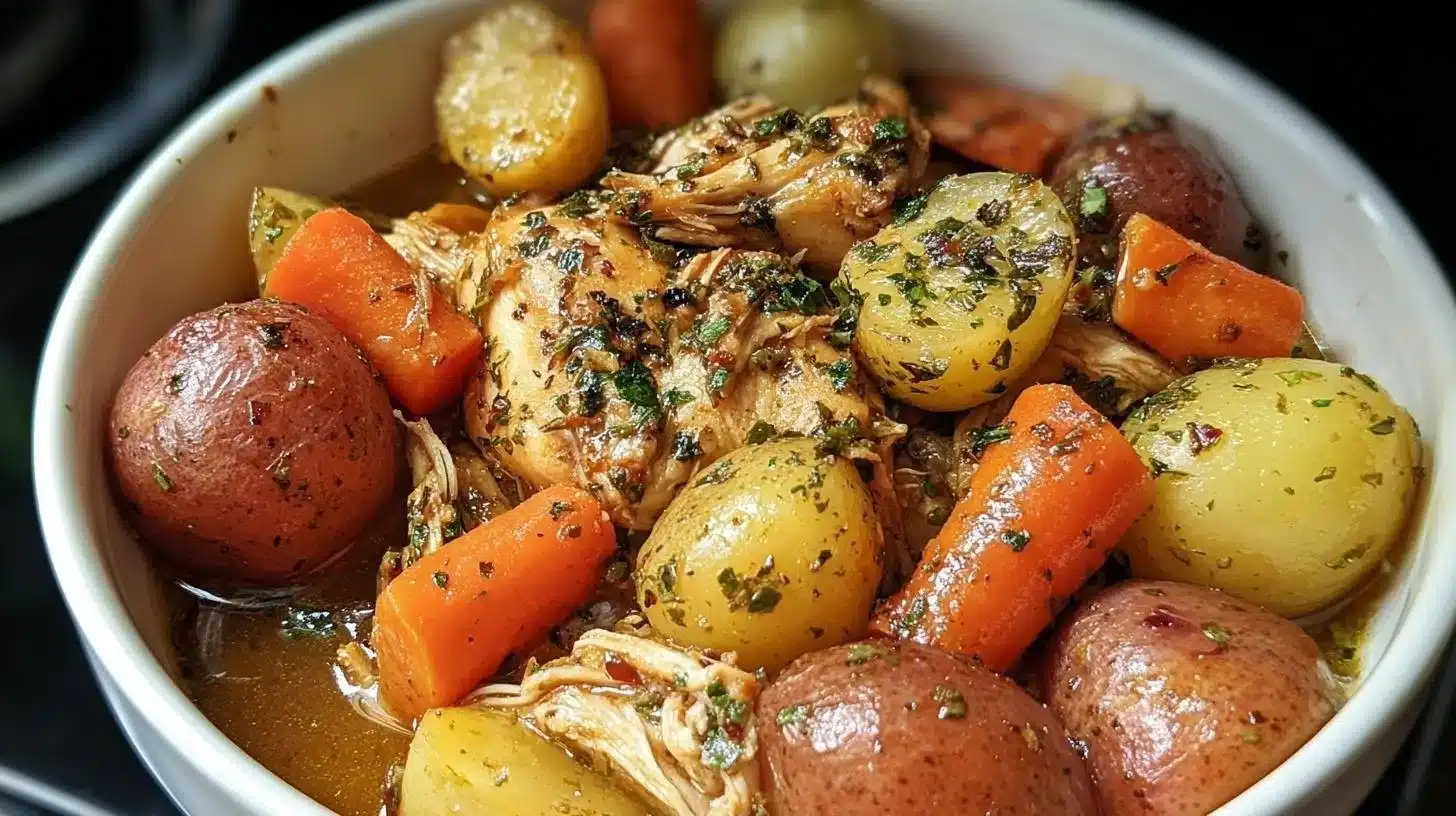 Garlic Butter Chicken Crockpot Recipe: 6-Hour Magic for Tender Bliss 1 Delicious Garlic Butter Chicken cooked in a crockpot for tender, flavorful meals.
