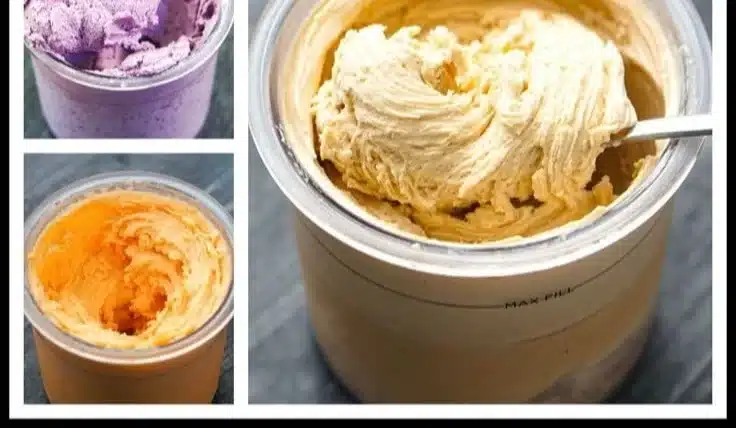 Delicious Keto Ice Cream in a bowl with toppings