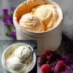 Homemade Keto Ice Cream in a bowl, low-carb and rich in flavor