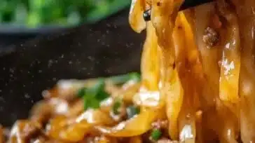 Delicious Potsticker Noodle Bowl with savory dumplings and noodles