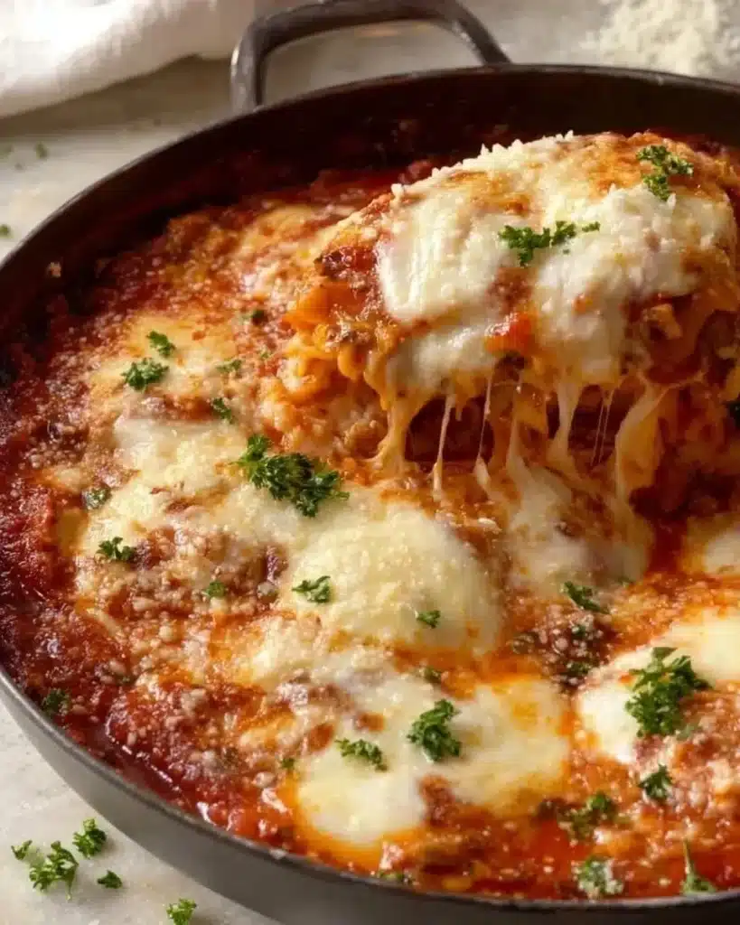 Delicious quick weeknight lasagna recipe served on a plate