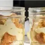 Creamy high-protein banana pudding dessert served in a bowl