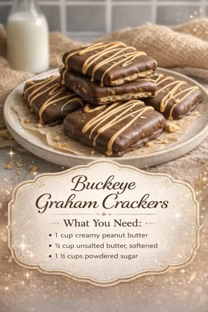 Delicious Buckeye Graham Crackers for snacking or dessert