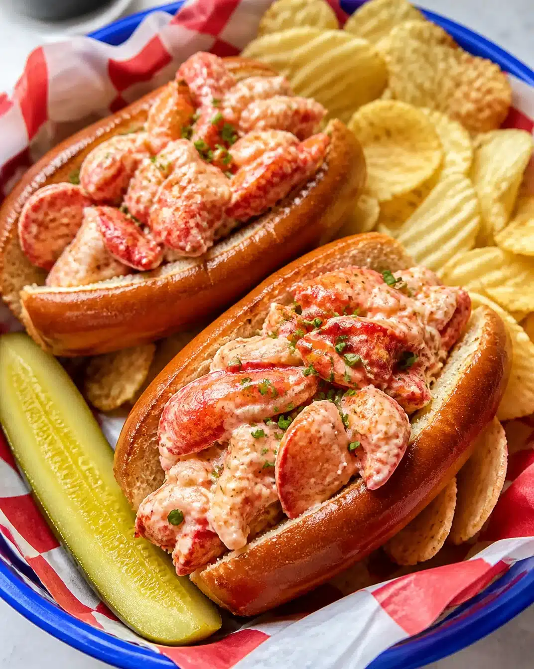Coastal Classic: A Maine Lobster Sandwich 1 Delicious Maine lobster sandwich featuring fresh lobster meat on a toasted bun