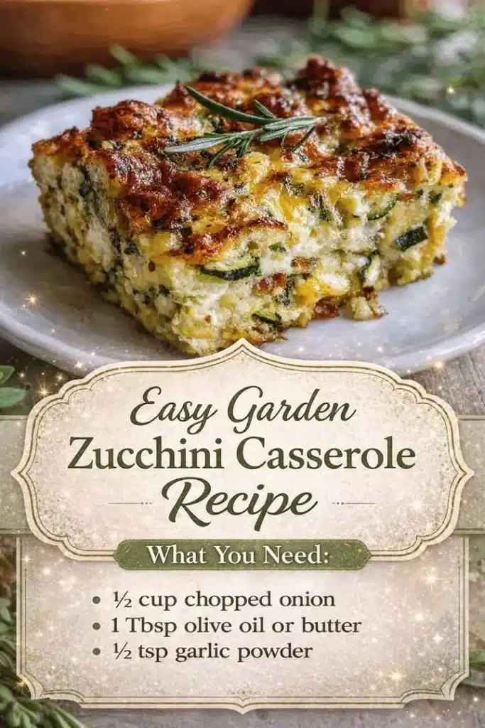 Delicious zucchini casserole with layers of fresh garden vegetables