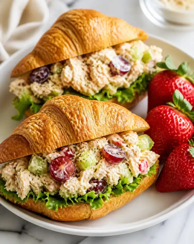 Quick and easy Five-Minute Chicken Salad recipe with fresh ingredients