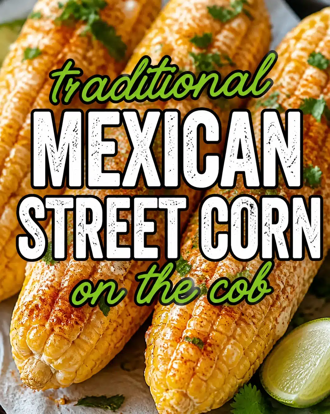 Mexican-style corn on the cob (elotes) topped with cheese and spices
