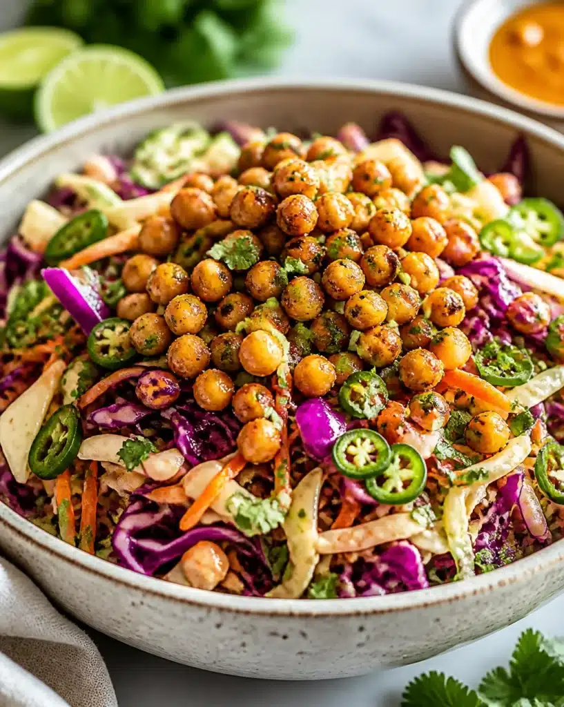 Spicy honey lime cabbage salad for a refreshing and crunchy side dish