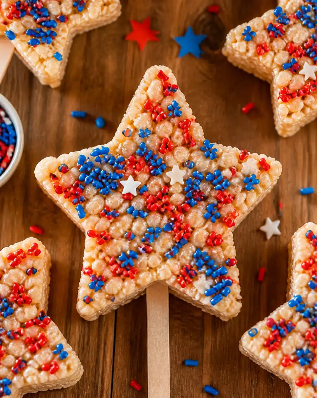 Stars and Stripes Cereal Treats 1 Delicious Stars and Stripes Cereal Treats for patriotic celebrations
