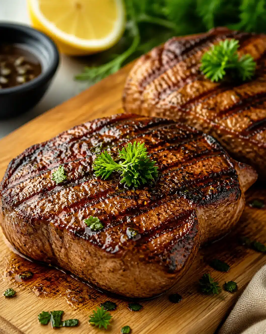 Delicious homemade steak marinade for juicy, flavorful steaks.