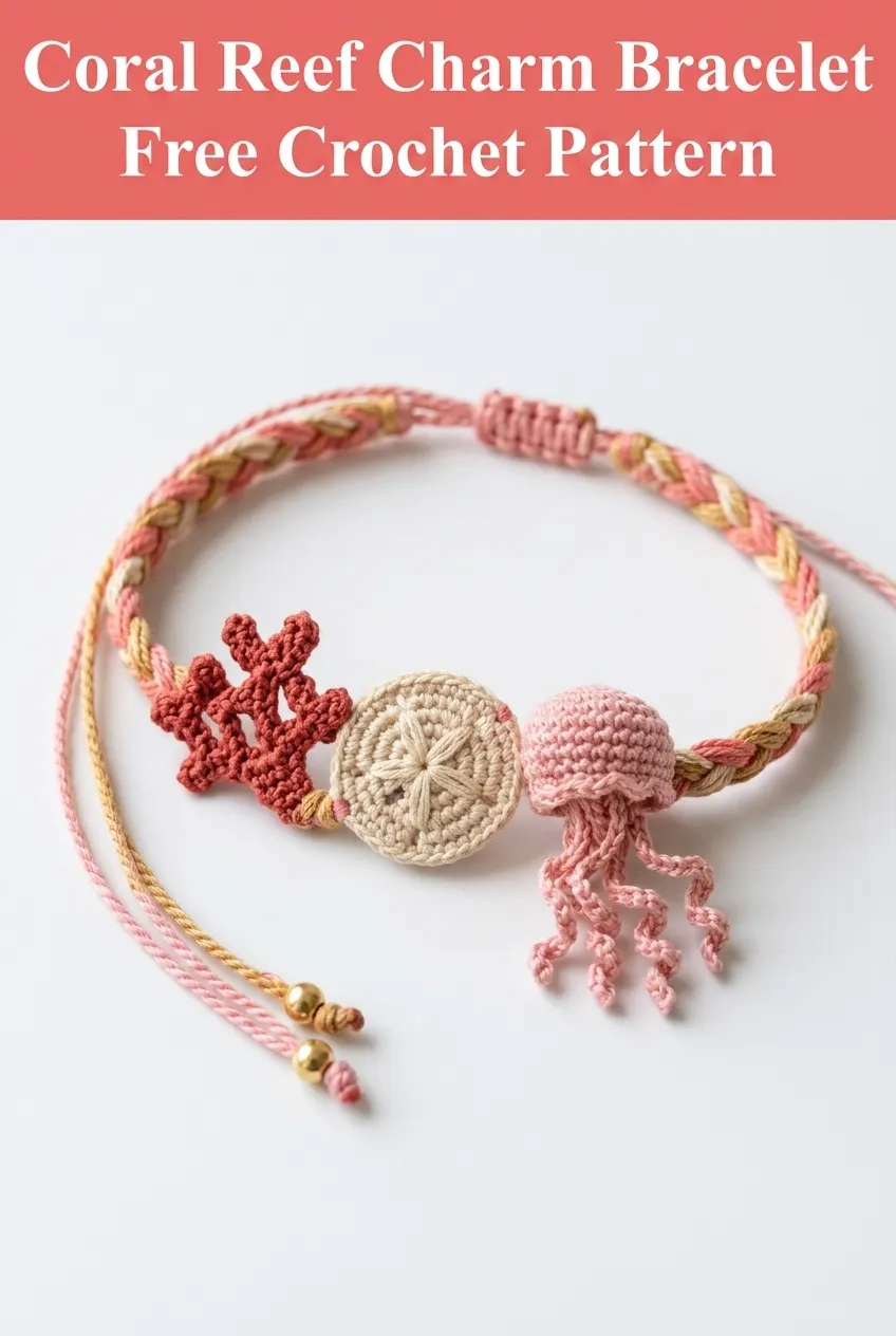 Coral Reef Charm Bracelet Free Crochet Pattern