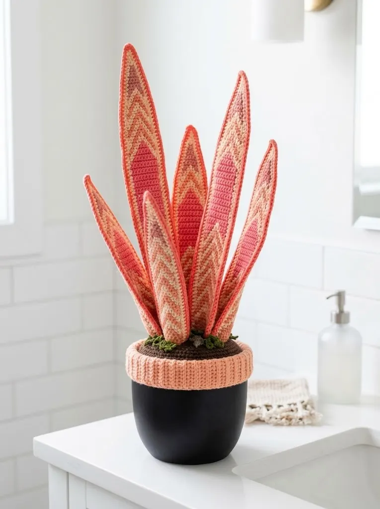 Coral Reef Snake Plant Amigurumi Free Crochet Pattern