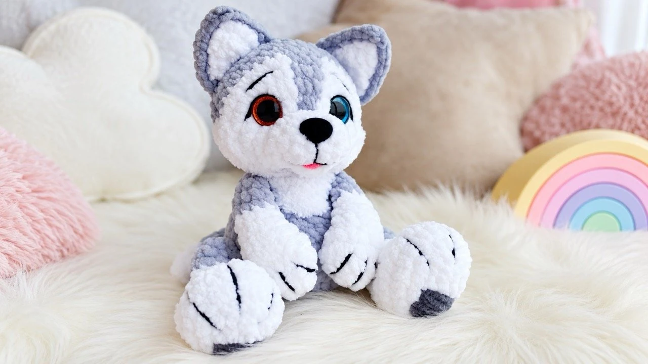 Free Crochet Husky Amigurumi Pattern Step by Step