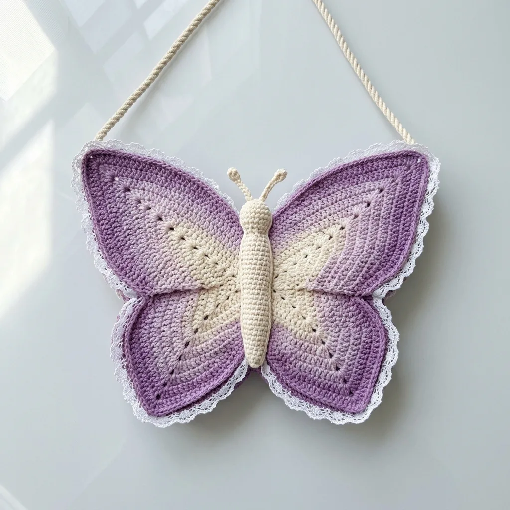 Lavender Butterfly Purse Free Crochet Pattern