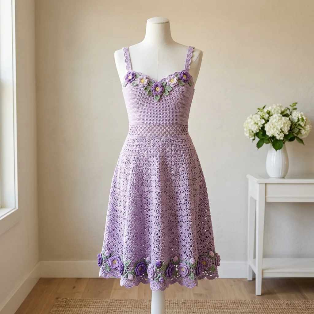 Lavender Garden Crochet Summer Dress Free Crochet Pattern