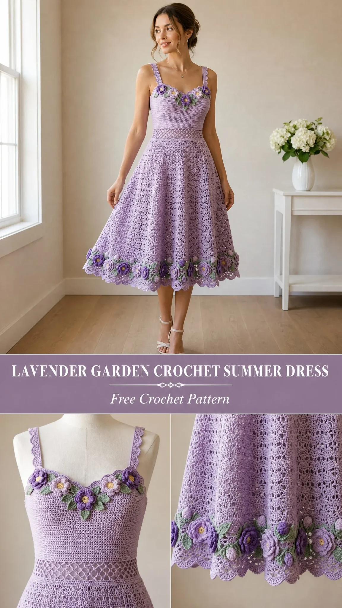 Lavender Garden Crochet Summer Dress Free Crochet Pattern