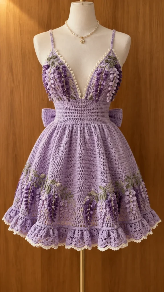 Lavender Wisteria Dress Crochet Pattern