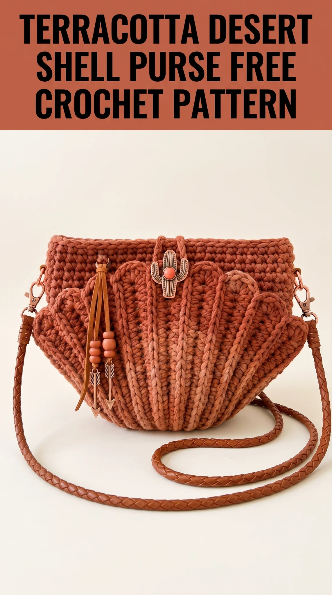 Terracotta Desert Shell Purse Free Crochet Pattern