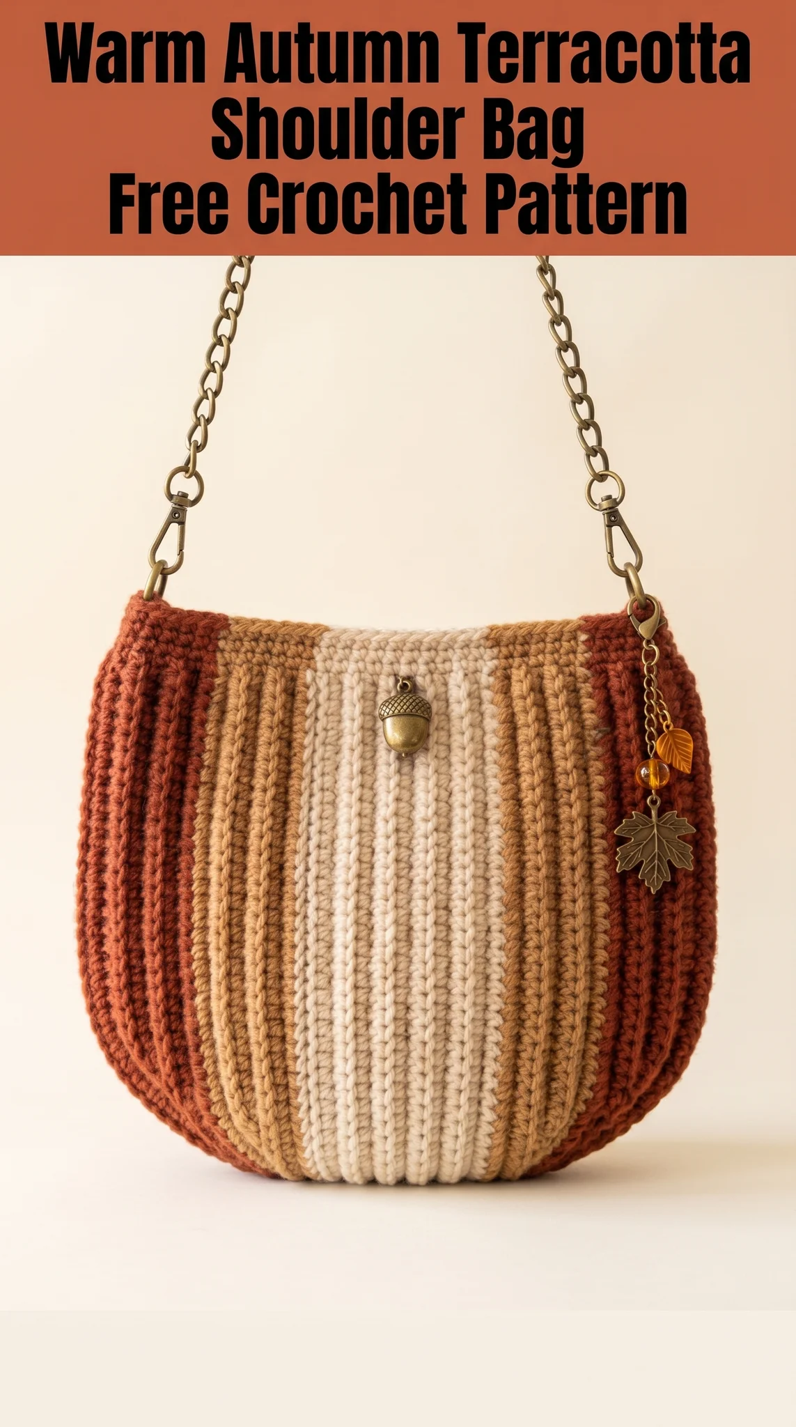 Warm Autumn Terracotta Shoulder Bag Free Crochet Pattern